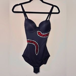 Reputation Black Custom Rhinestone Snake Women’s Bodysuit Taylor Concert Outfit